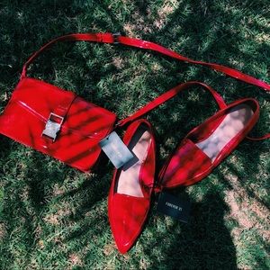 Red Handbag and Matching Flats (NEW!)